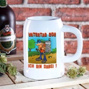 Personalisierter Bierkrug mit Vatertagsm