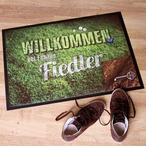 Personalisierter Fußabtreter Wiese