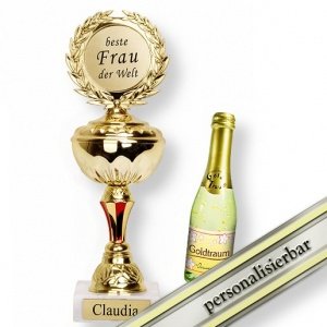 Personalisierter Pokal Beste Frau der We
