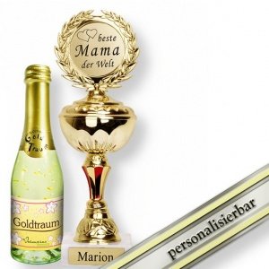 Personalisierter Pokal Beste Mama der We