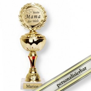 Personalisierter Pokal Beste Mama der We