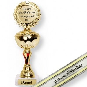 Personalisierter Pokal Du bist das Beste