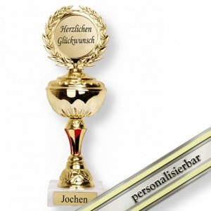 Personalisierter Pokal Herzlichen Glückw