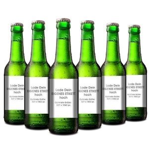 Personalisiertes Bier mit eigenem Etiket