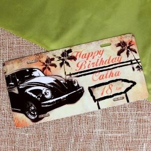 Personalisiertes Blechschild Happy Birth