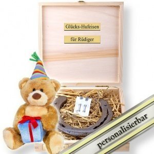 Personalisiertes Glücks-Hufeisen und Glü