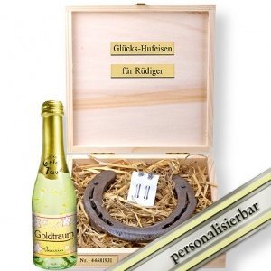 Personalisiertes Glücks-Hufeisen und Gol