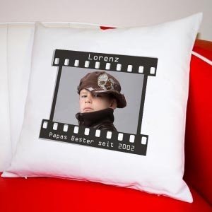 Personalisiertes Kissen mit Foto in Film