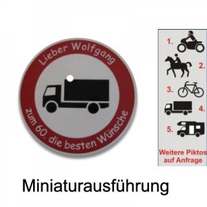 Personalisiertes Miniaturschild