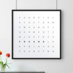 Personalisiertes Poster Wörtersuche