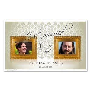 Personalisiertes Rahmen-Banner zu Hochze