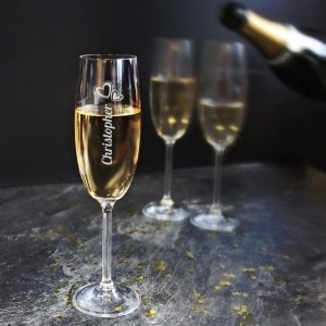 Personalisiertes Sektglas mit Name und 2