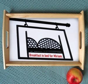 Personalisiertes Tablett *BREAKFAST IN B