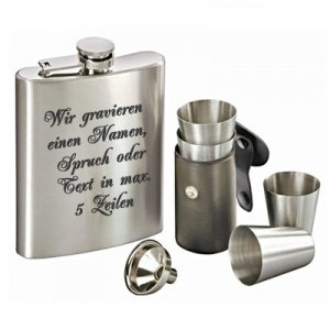 Persönlich gravierter Flachmann