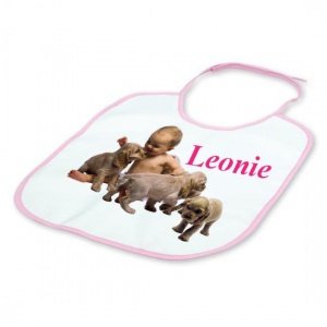 Persönlicher Babylatz rosa