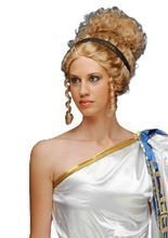 Perücke Göttin Lockenperücke blond