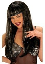 Perücke mit silbernen Glanzsträhnen