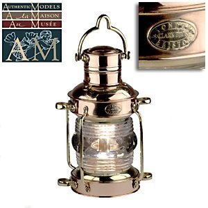 Petroleum Anker-Lampe aus Kupfer und Mes