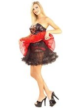 Petticoat Mini-Unterrock Rüschen schwarz