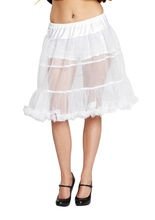 Petticoat Unterrock Rüschenrock weiss