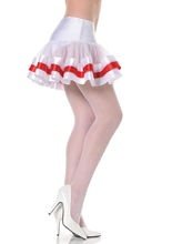 Petticoat Unterrock weiss-rot
