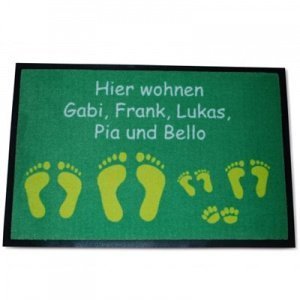 personalisierbare Fußmatte Hier wohnt...