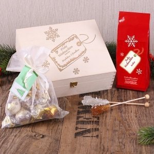 personalisierte Weinachtsbox mit Tee und
