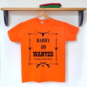 personalisiertes Herrenshirt *Wanted*