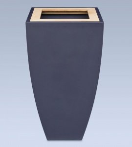 PFLANZTOPF M1  DUNKELBLAU MIT HOLZRAHMEN