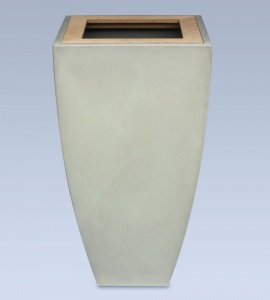 PFLANZTOPF M1  HELLGRÜN MIT HOLZRAHMEN