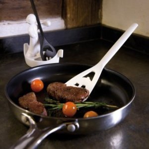 Pfannenwender Turner solid weiß