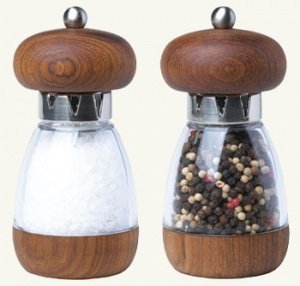 Pfeffer-/Salzmühle Mushroom aus Teakholz