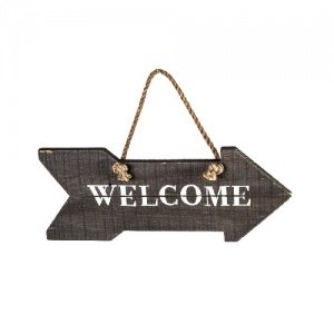 Pfeilschild *Welcome*