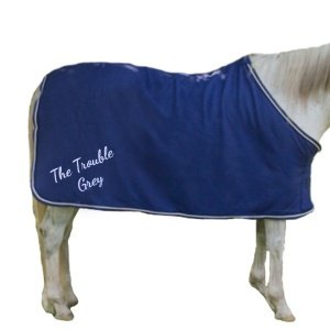 Pferde-Fleecedecke mit Bestickung
