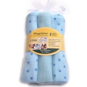 Pflegetücher blau 6er Pack Geschenkverpa
