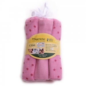 Pflegetücher rosa 6er Pack Geschenkverpa
