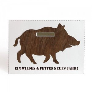 PIGGY BANK Spartüte / Neujahrskarte EBER