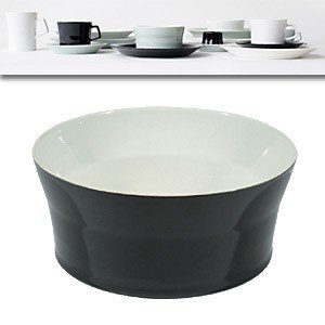 PIU Schüssel 20 cm aus Porzellan, Schwar