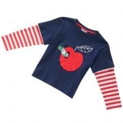 Piccalilly - Langarmshirt Apfel blau, kb