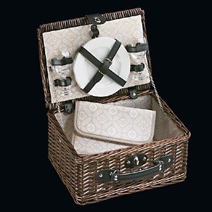 Picknick-Korb aus Holz mit Acessoirres f