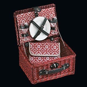 Picknick-Korb aus Holz mit Acessoirres f
