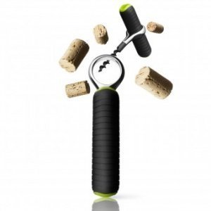 Picknick-Korkenzieher schwarz & lime