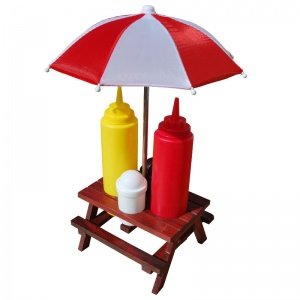 Picknick Menage *Tisch aus Echtholz*