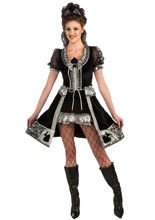 Pik-Königin Damenkostüm Märchen silber-s