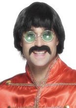 Pilzkopf Perücke schwarz