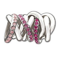 Pink Connected Rings Bead