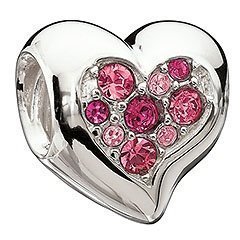 Pink Inner Heart Bead