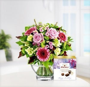 Pink Lady mit Hachez Geburtstagspralinen