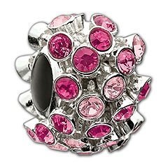 Pink Loose Pavé Bead