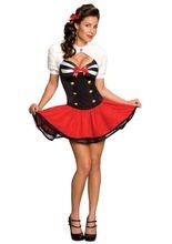 Pinup Matrosin Damen Kostüm blau-rot
